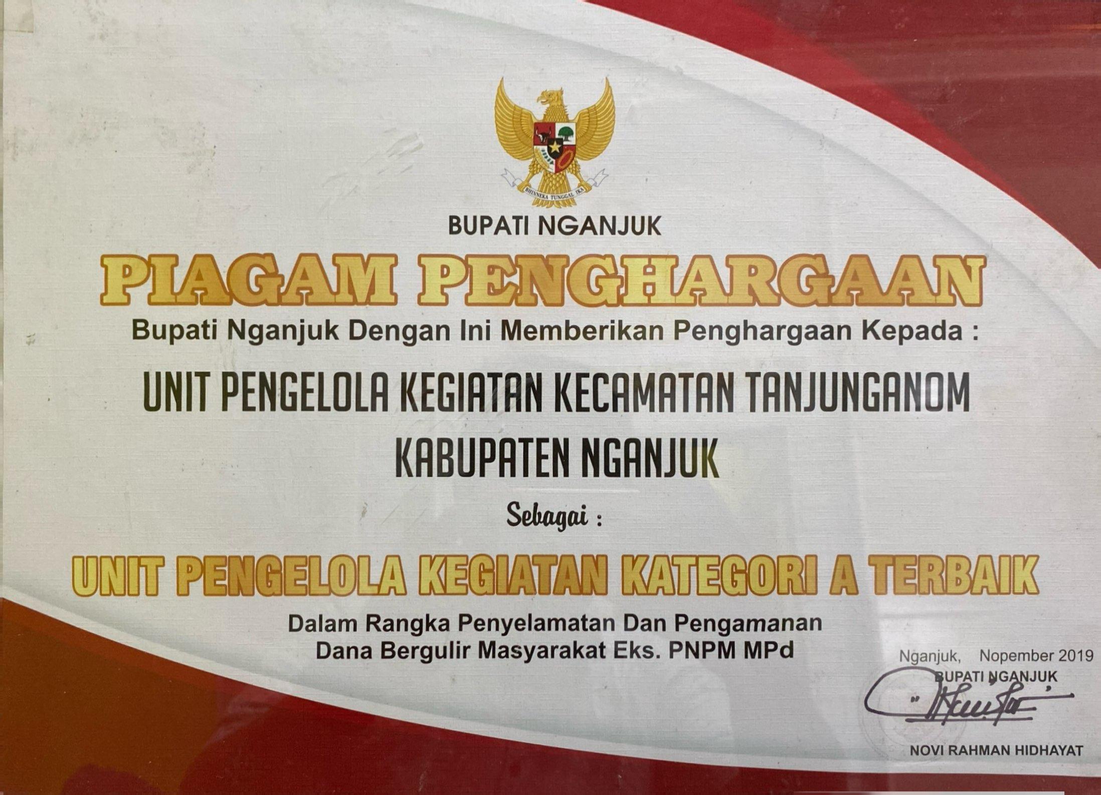 unit pengelola kegiatan kategori A terbaik